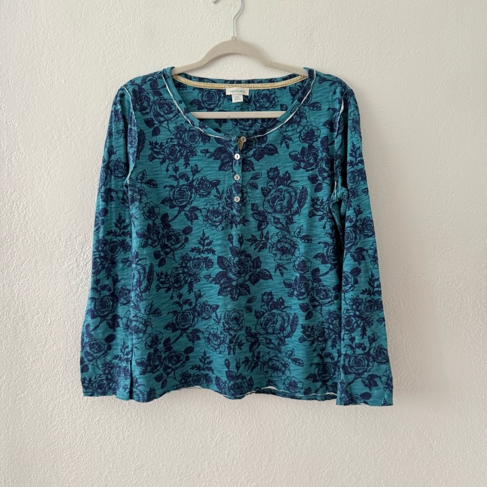Sundance Flora Long-Sleeve Top Size Small Petite